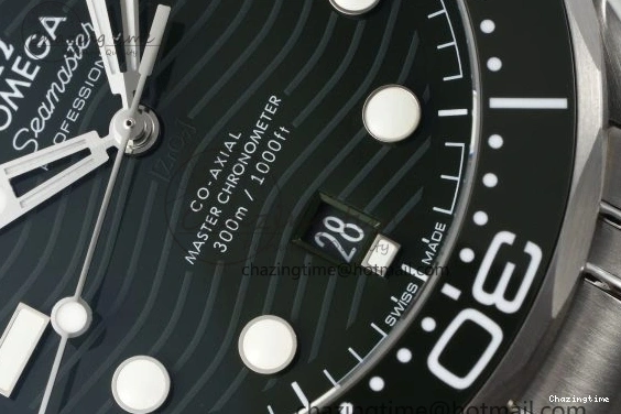 0110 Seamaster Diver 300M VSF 1:1 Best Edition Green Ceramic Green Dial on SS Bracelet A8800 V Popular 7824